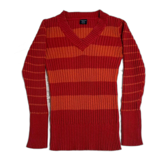 Y2K American Eagle Striped Sweater | Mall Rat Emo Scene Tumblr Brat Preppy Knit - Picture 1 of 3